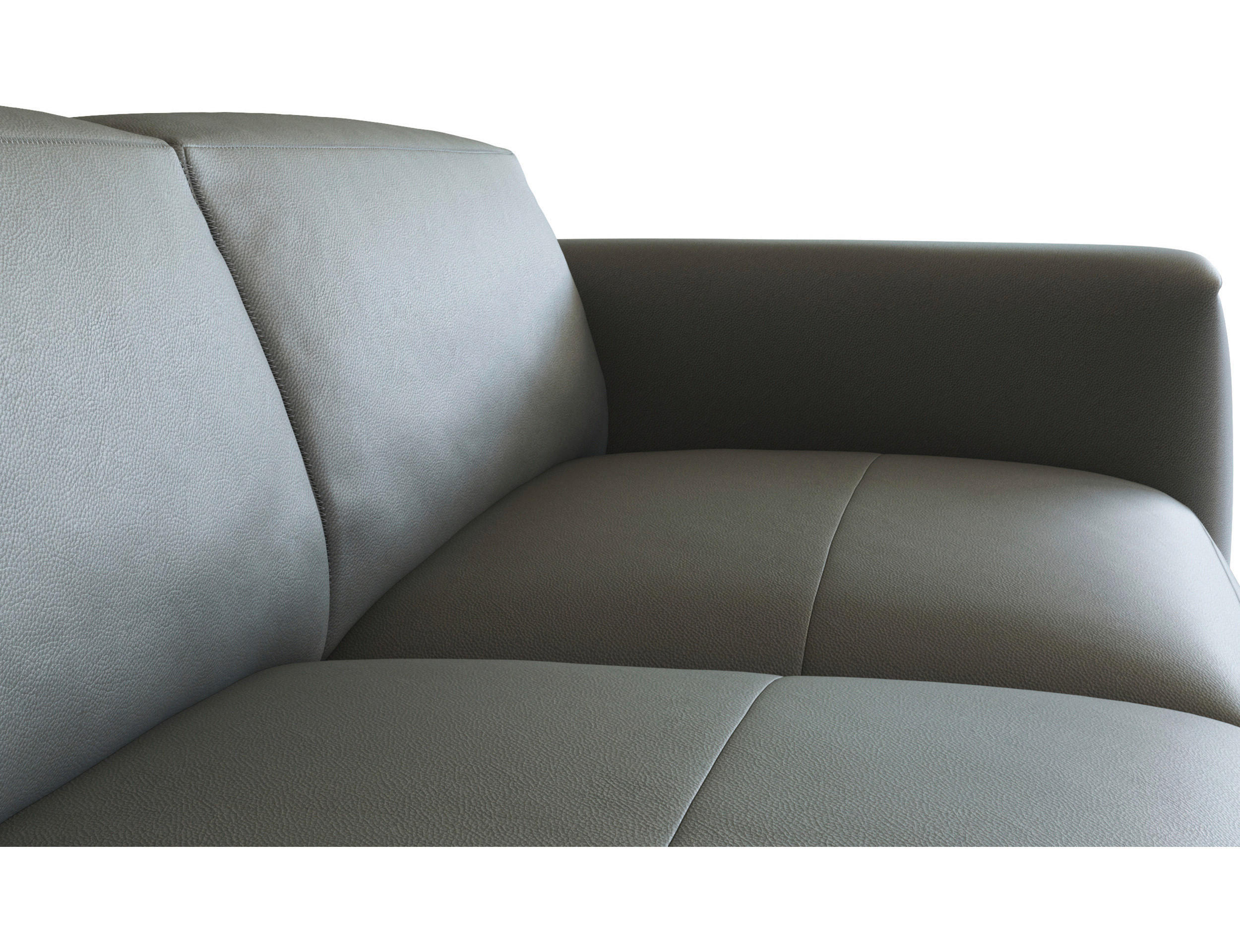 ECKSOFA Dunkelgrau Echtleder  - Dunkelgrau/Schwarz, Design, Leder/Holz (171/317cm) - Livetastic