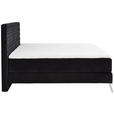 BOXSPRINGBETT 160/200 cm  in Schwarz  - Chromfarben/Schwarz, Design, Textil/Metall (160/200cm) - Xora