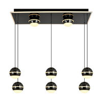 LED-HÄNGELEUCHTE Biarritz 75/150/30 cm  - Schwarzchrom, Design, Kunststoff/Metall (75/150/30cm)