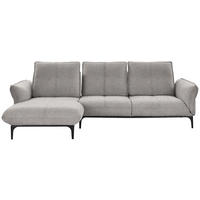 ECKSOFA in Webstoff Graubraun  182/277 cm  - Graubraun/Schwarz, Natur, Textil (182/277cm) - Valnatura