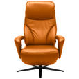 RELAXSESSEL in Leder Orange  - Schwarz/Orange, Design, Leder/Metall (75/106/88cm) - Dieter Knoll