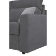 SCHLAFSOFA Mikrofaser Dunkelgrau - Dunkelgrau/Hellgrau, KONVENTIONELL, Kunststoff/Textil (186/101/101cm) - Carryhome