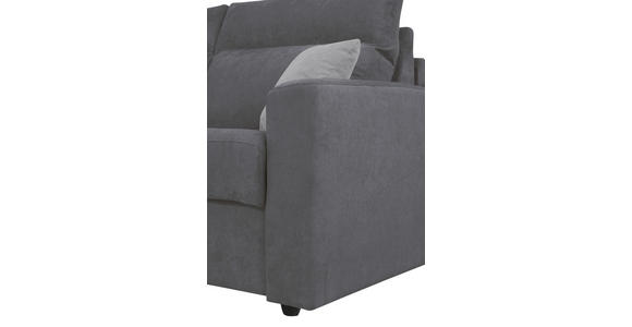 SCHLAFSOFA Mikrofaser Dunkelgrau - Dunkelgrau/Hellgrau, KONVENTIONELL, Kunststoff/Textil (186/101/101cm) - Carryhome
