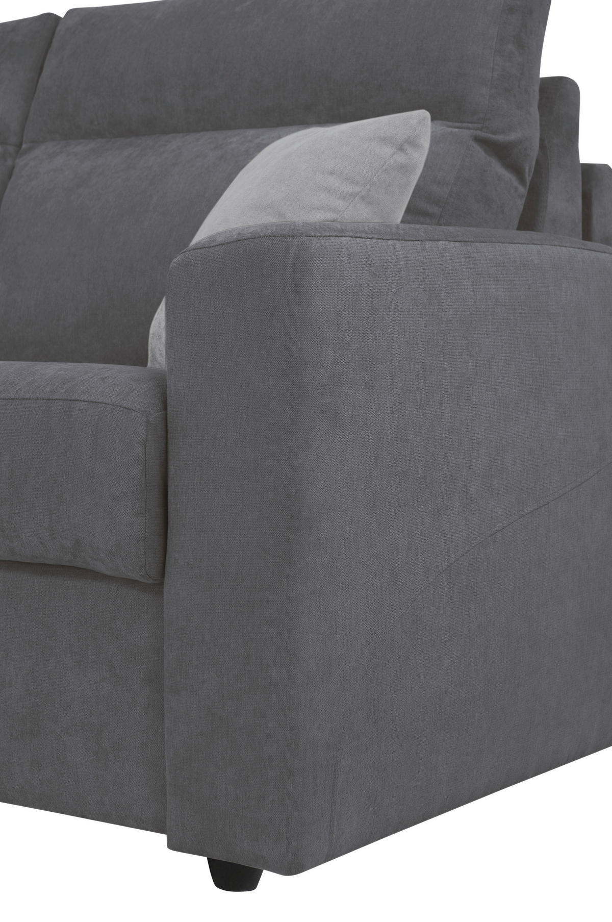 SCHLAFSOFA Mikrofaser Dunkelgrau  - Dunkelgrau/Hellgrau, KONVENTIONELL, Kunststoff/Textil (186/101/101cm) - Carryhome