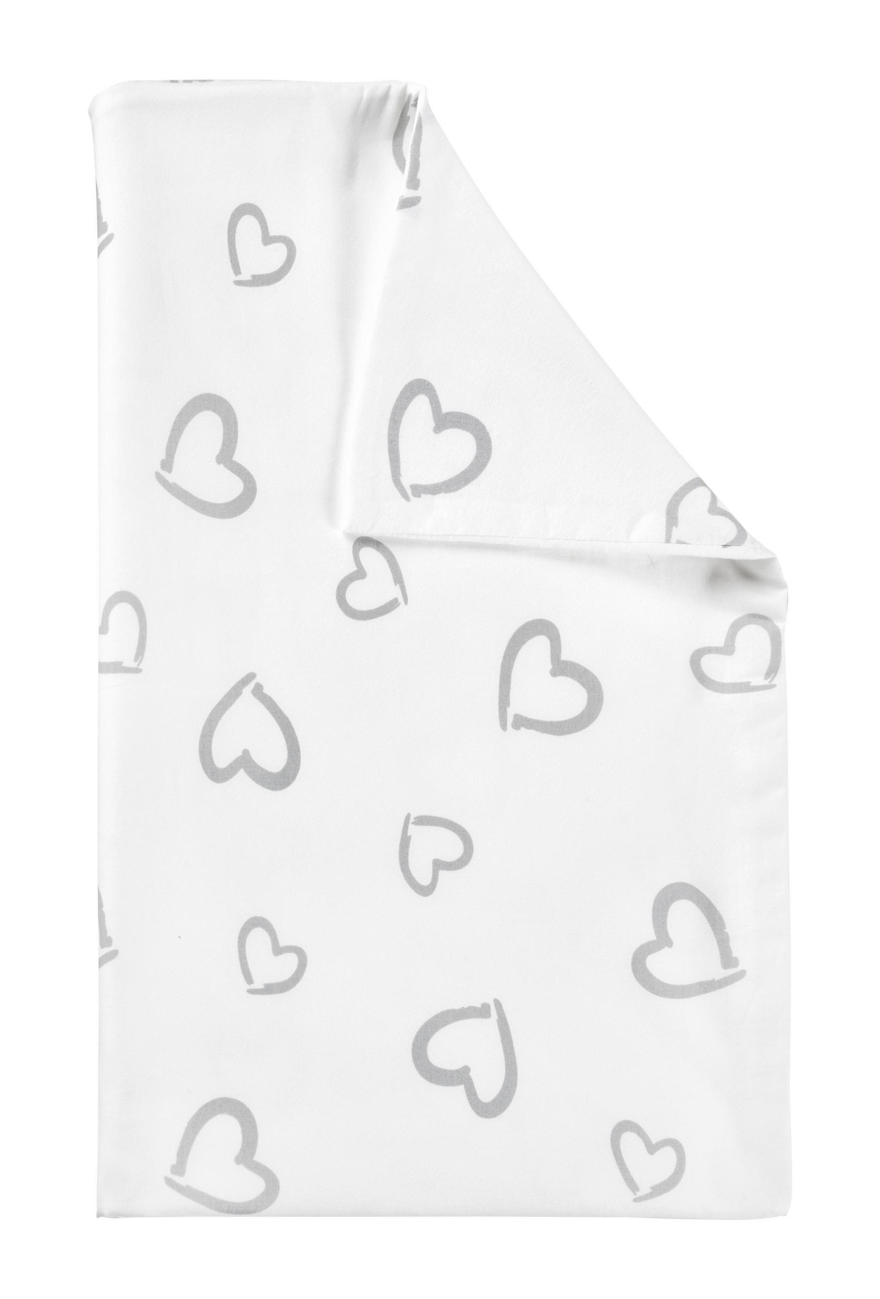 SOMMERDECKE  Sweetheart 100/135 cm  - Weiß/Grau, Basics, Textil (100/135cm) - My Baby Lou