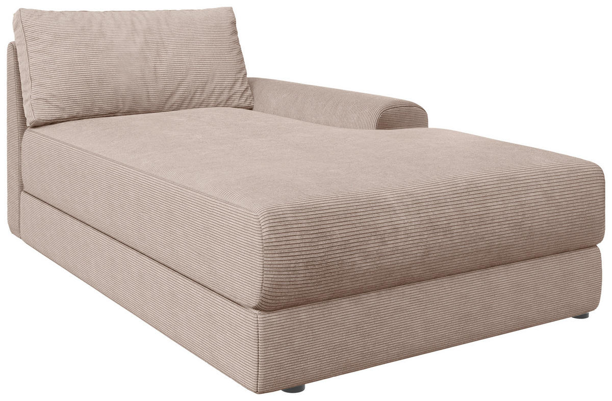 BIGSOFA Cord Rosa  - Schwarz/Rosa, MODERN, Kunststoff/Textil (117/93/190cm) - Carryhome