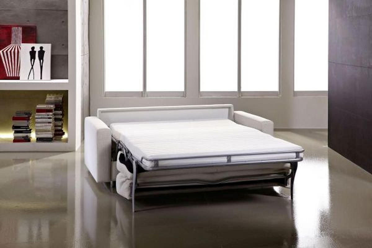 SCHLAFSOFA in Textil Grau  - Chromfarben/Grau, Konventionell, Textil/Metall (195/84/100cm) - Bali