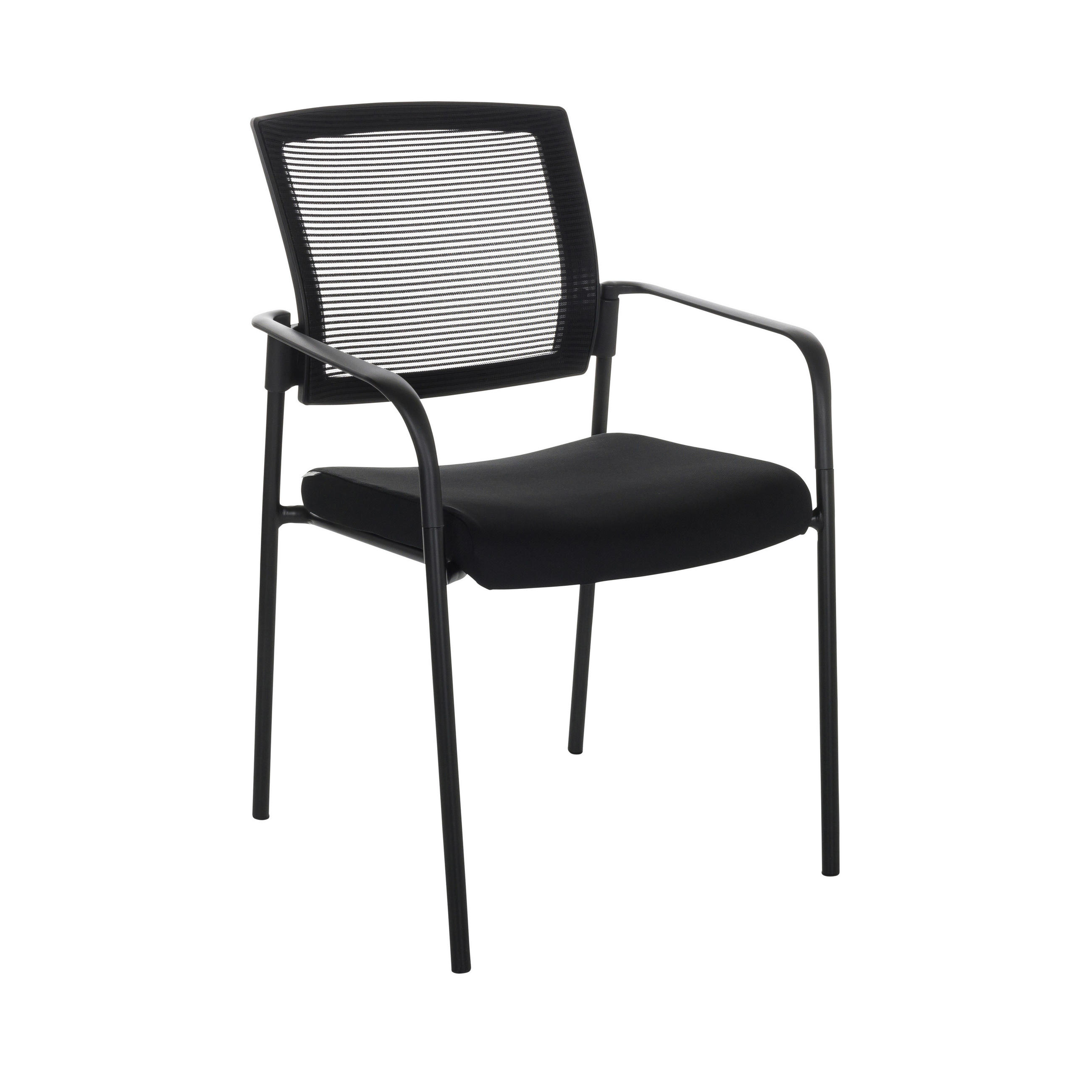 BESUCHERSTUHL Schwarz  - Schwarz, Basics, Kunststoff/Textil (51/126/61cm) - MID.YOU