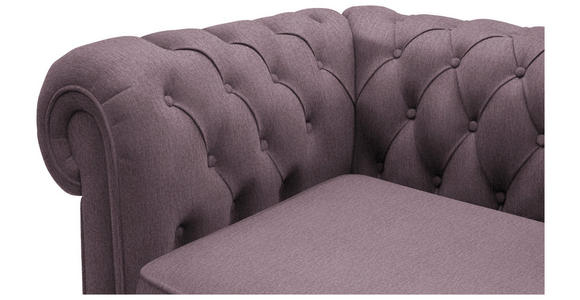 CHESTERFIELD-SOFA Webstoff Mauve  - Wengefarben/Mauve, LIFESTYLE, Holz/Textil (206/76,5/96cm) - Landscape