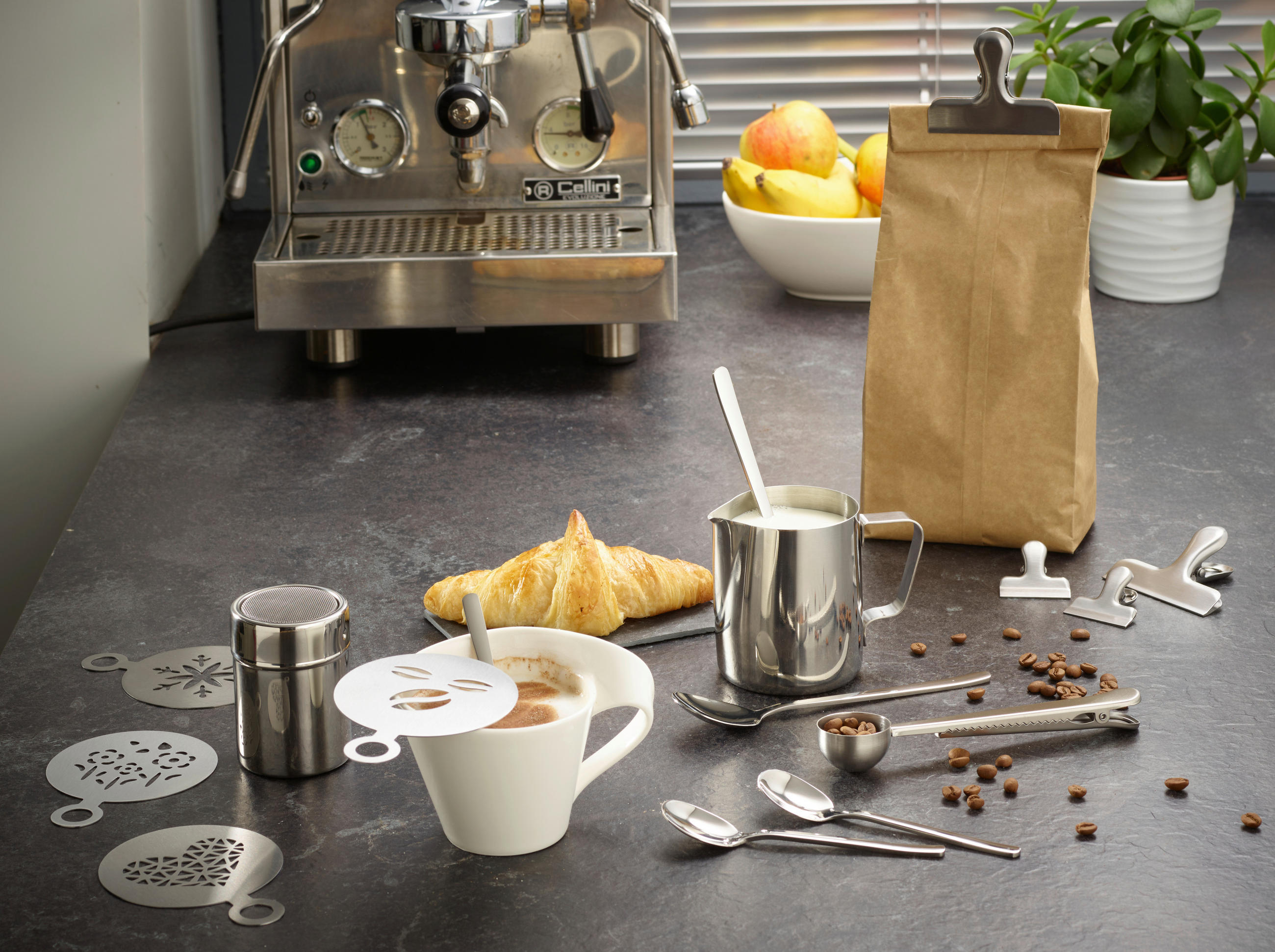 KAFFEESET 23-teilig - Silberfarben, Basics, Metall - Echtwerk