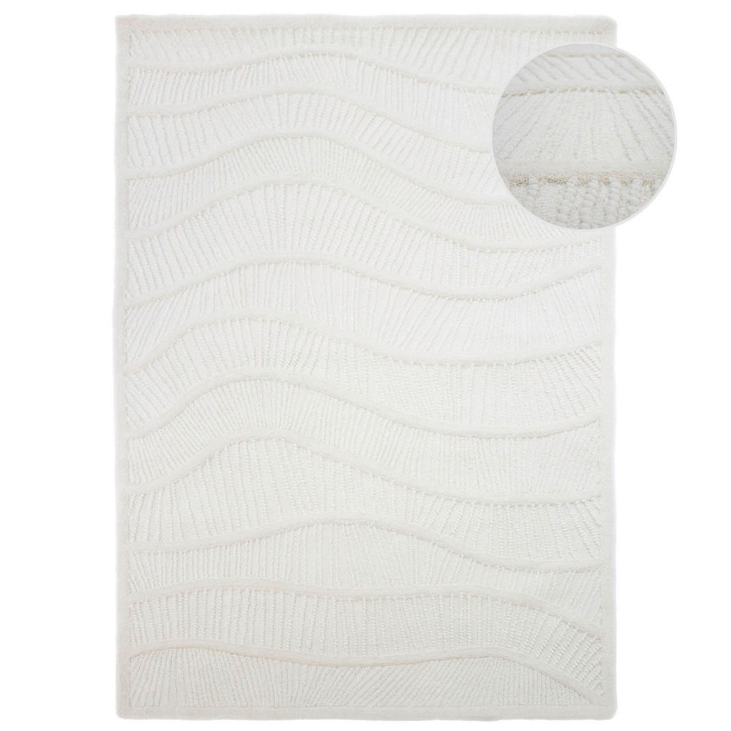 Flair Rugs VLNENÝ KOBEREC, 200/290 cm biela