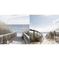 GLASBILD Strand & Meer  - Multicolor, Natur, Glas (20/40/1,40cm) - Euroart