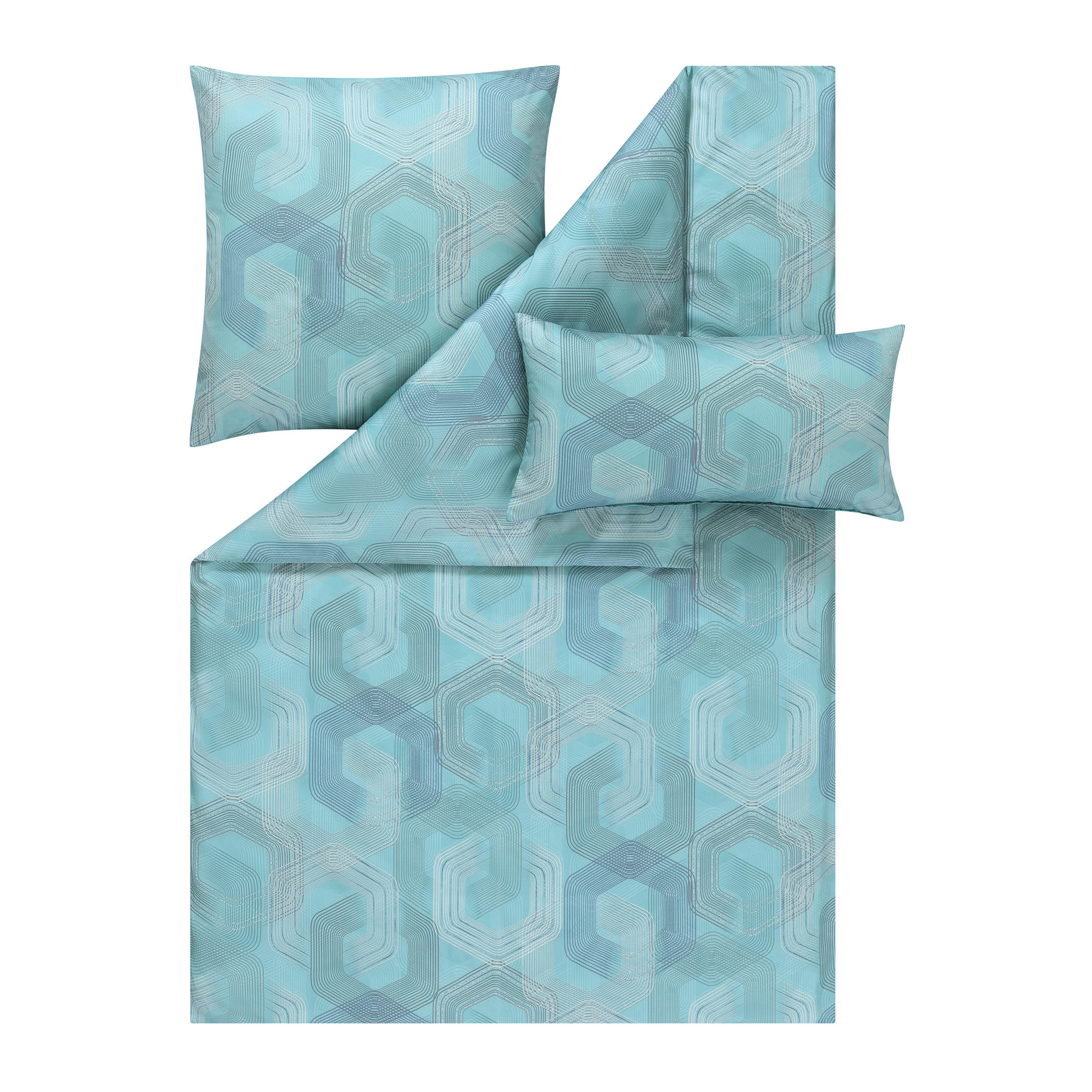 BETTWÄSCHE Atelier Makosatin 135/200 cm  - Blau, Design, Textil (135/200cm) - Estella