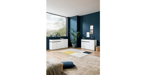 SIDEBOARD 120,2/80,1/42,6 cm  - Anthrazit/Schwarz, Design, Holzwerkstoff/Kunststoff (120,2/80,1/42,6cm) - Voleo