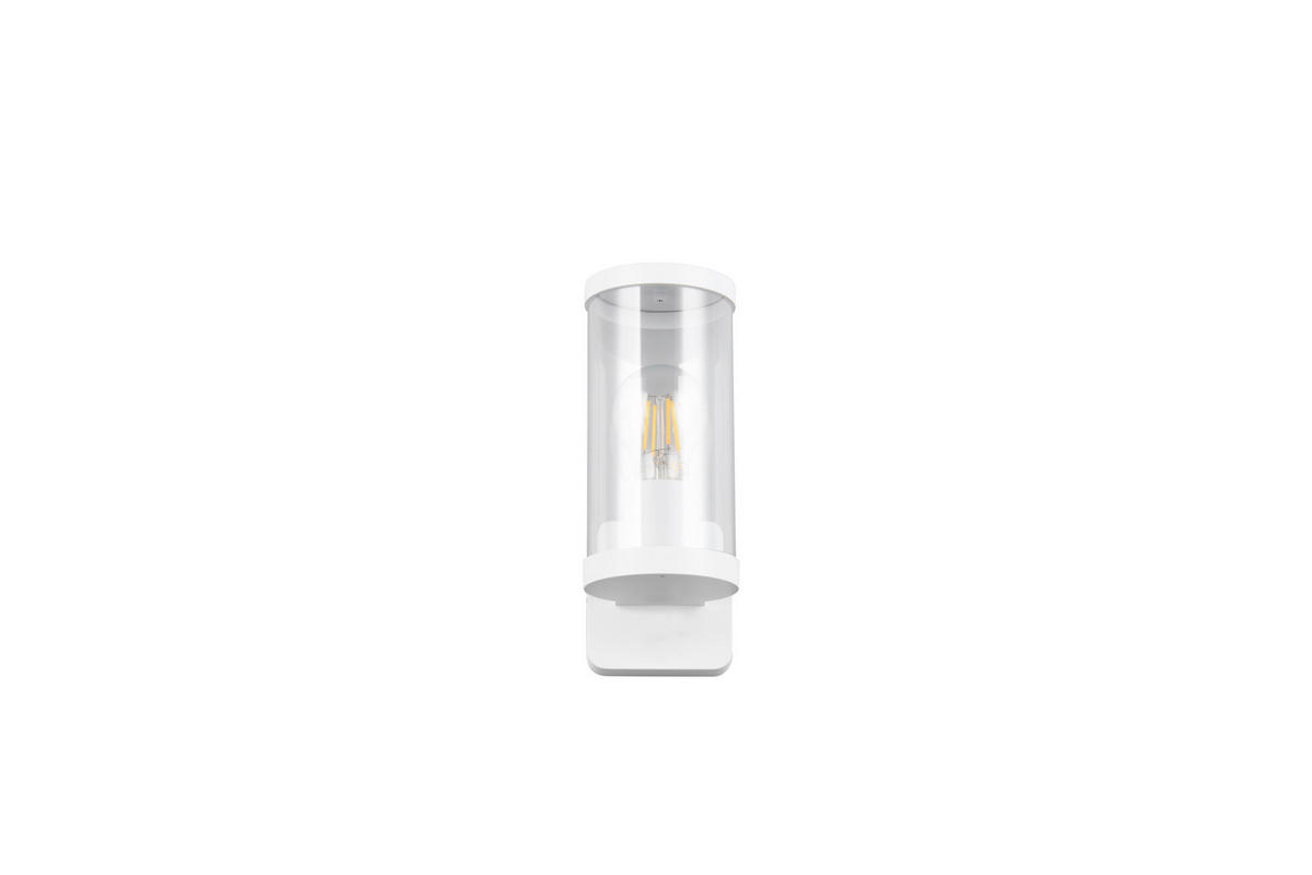AUßENWANDLEUCHTE Bonito 9.5/23 cm  - Transparent/Weiß, Design, Kunststoff/Metall (9.5/23cm)