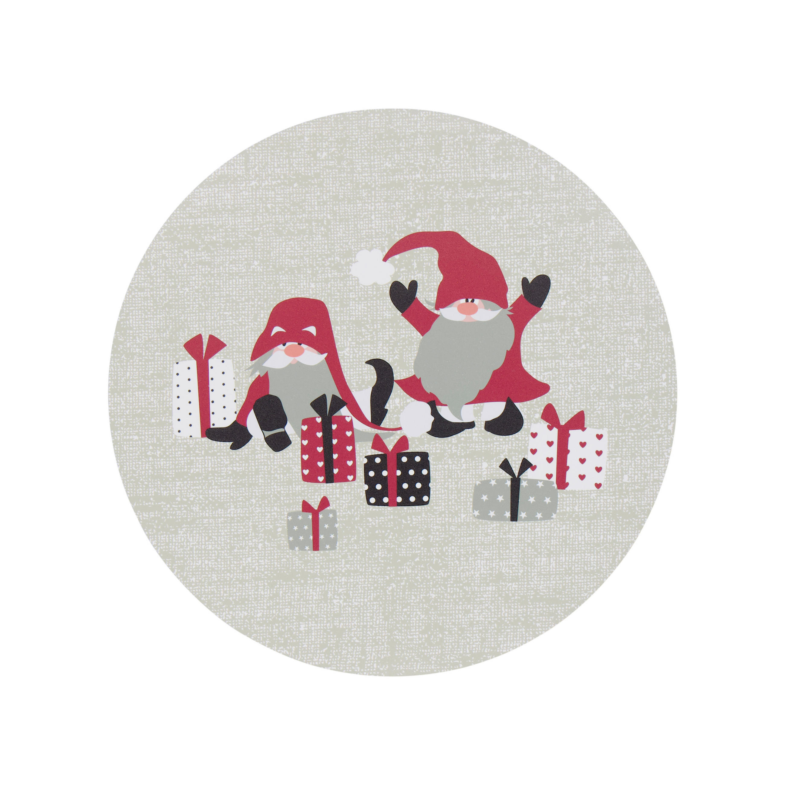 BORDSTABLETT X-mas plast beige 38/38 cm  - beige, Basics, plast (38/38cm)