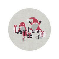 BORDSTABLETT X-mas plast beige 38/38 cm  - beige, Basics, plast (38/38cm)