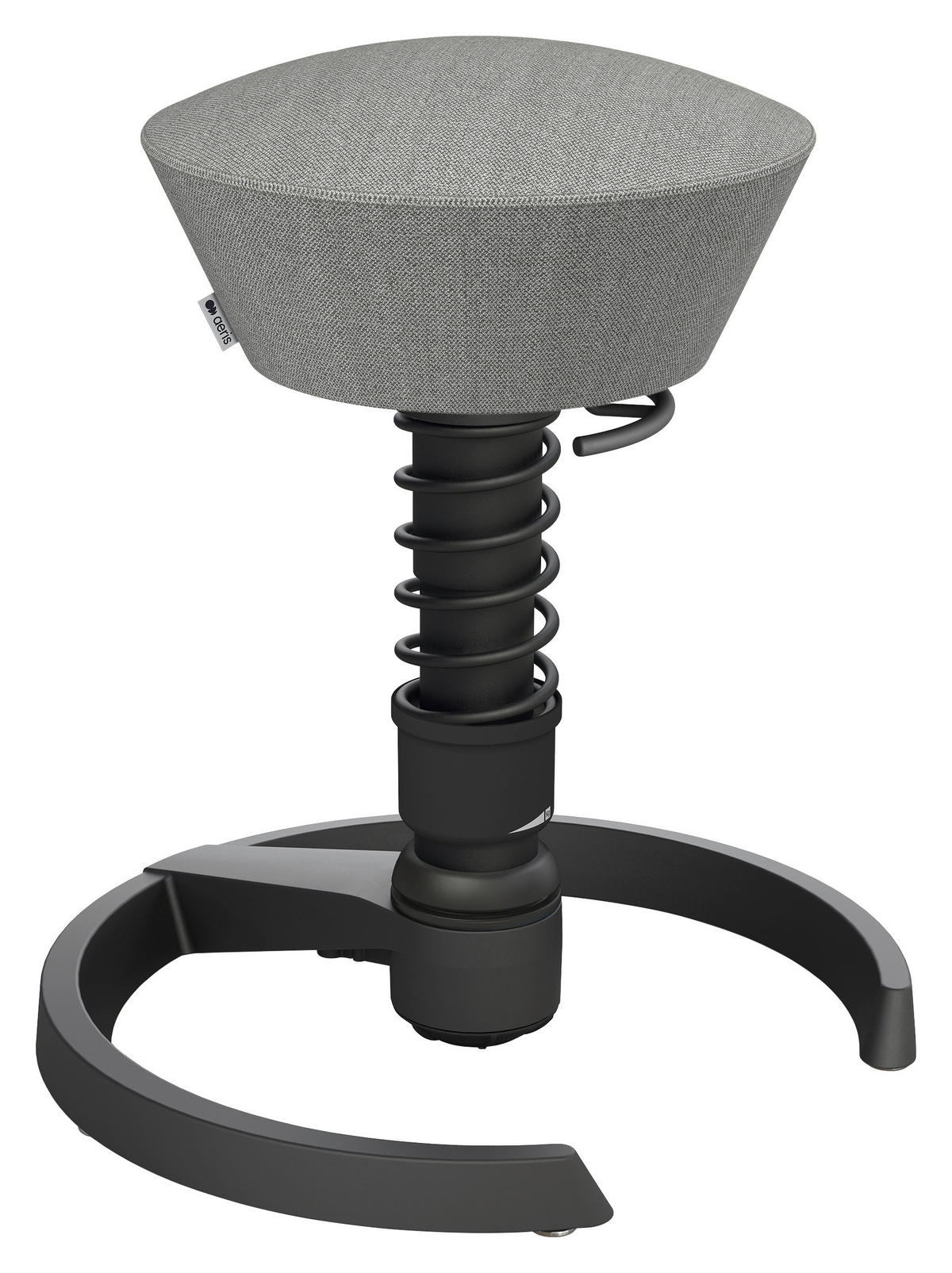 BÜROHOCKER 55/45,66/55 cm  - Hellgrau/Schwarz, Basics, Textil/Metall (55/45,66/55cm) - Aeris