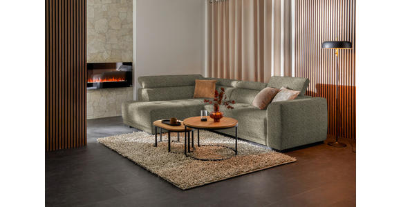 ECKSOFA in Struktur Hellbraun 205/284 cm - Hellbraun/Schwarz, Design, Kunststoff/Textil (205/284cm) - Xora