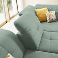 ECKSOFA in Chenille Mintgrün  310/240 cm  - Schwarz/Mintgrün, Design, Textil/Metall (310/240cm) - Xora