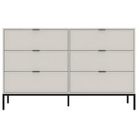 KOMMODE , 150/92/40 cm, 6 Schublade(n)  - Kaschmir/Schwarz, Design, Holzwerkstoff/Metall (150/92/40cm) - MID.YOU