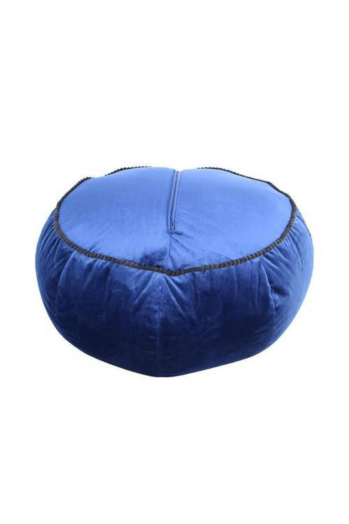 TABURETKA „PUFF“, 65/35/65 cm - modrá, Modern, textil (65/35/65cm) - Livetastic