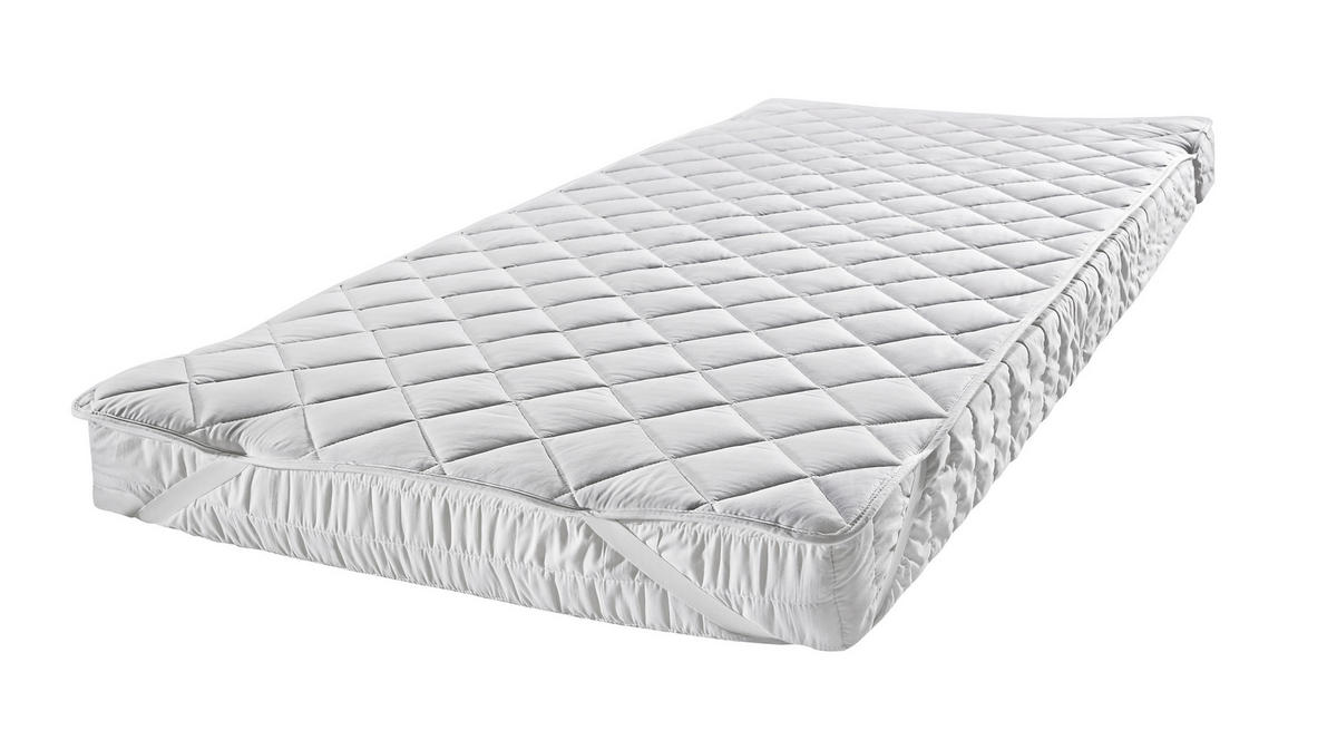 PODLOŽKA NA MATRAC, 90/200 cm - biela, Basics, textil (90/200cm) - Sleeptex