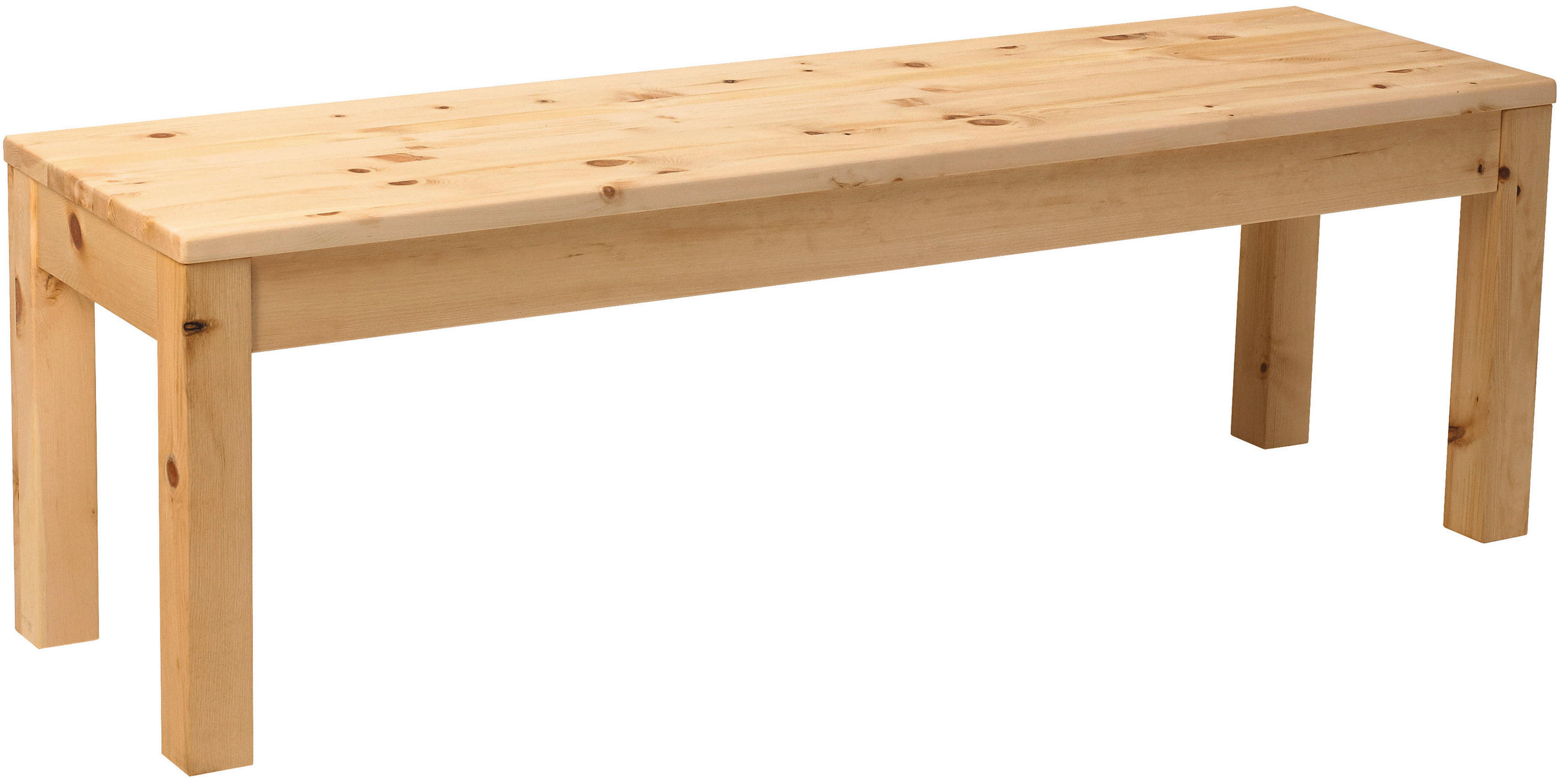 SITZBANK in Holz Zirbelkieferfarben  - Zirbelkieferfarben, Natur, Holz (140/45/40cm) - Linea Natura