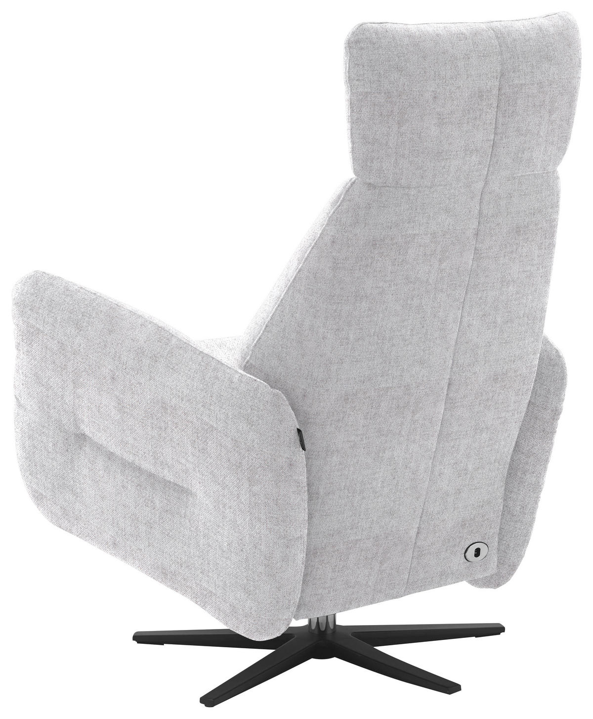 RELAXSESSEL in Textil Hellgrau  - Hellgrau/Schwarz, Design, Textil/Metall (78/113/90cm) - Dieter Knoll
