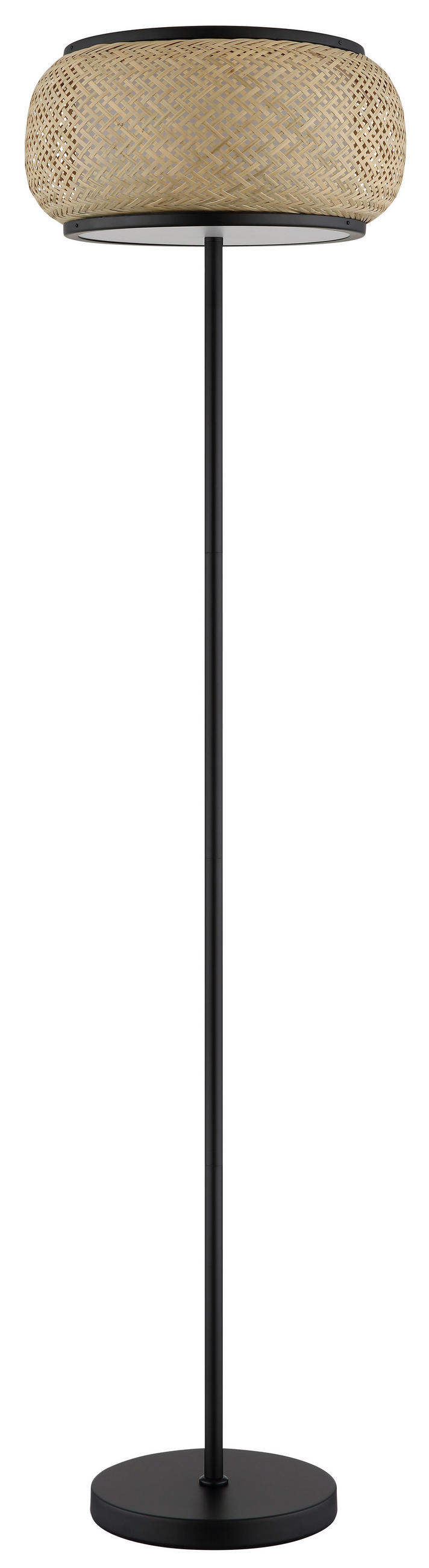 STOJACÍ LED LAMPA, 38/146,1 cm  - bílá/černá, Design, kov/dřevo (38/146,1cm) - Globo