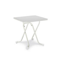 GARTENKLAPPTISCH Holz, Metall Weiß  - Weiß, Basics, Holz/Metall (67/67/73cm)