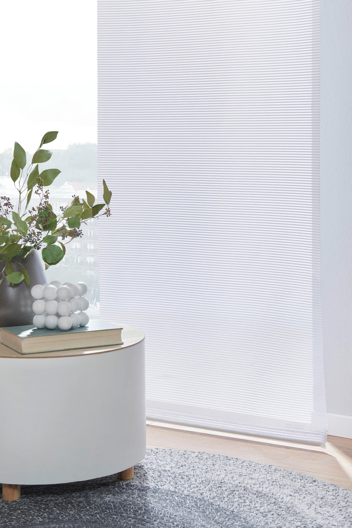 FLÄCHENVORHANG   halbtransparent   60/245 cm  - Weiß, Basics, Textil (60/245cm) - Boxxx