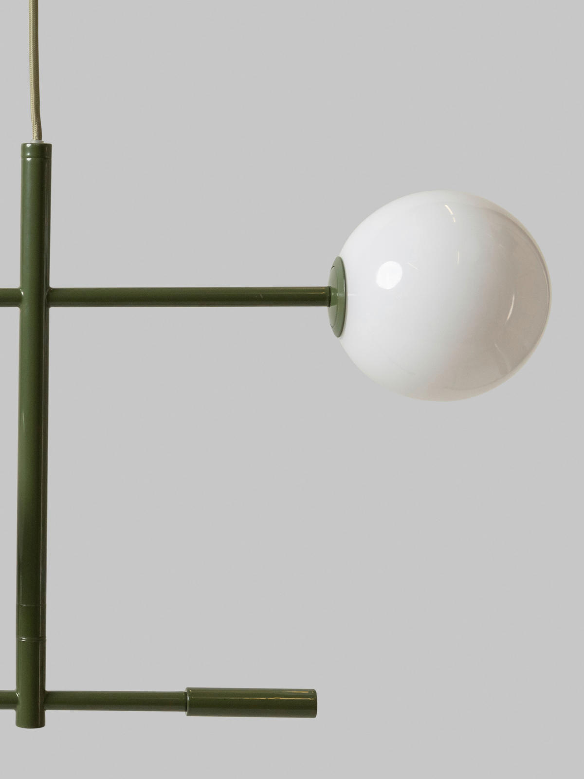 HÄNGELEUCHTE it's about RoMi 97/13/218 cm   - Weiß/Grün, Design, Glas/Metall (97/13/218cm) - It's about Romi