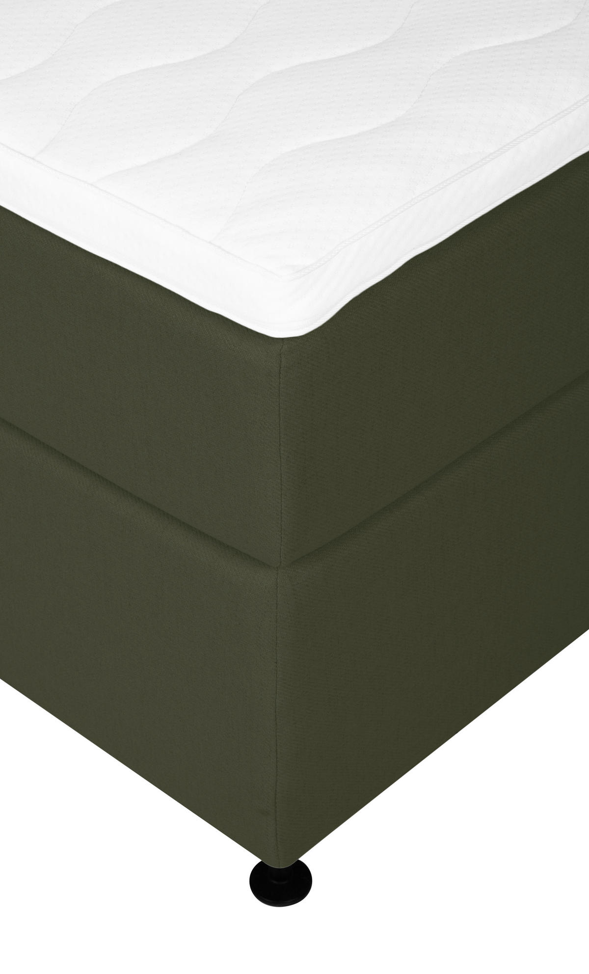 BOXSPRING-ÁGY 160/200 cm  sötétzöld  - fekete/sötétzöld, Modern, textil (160/200cm) - MID.YOU