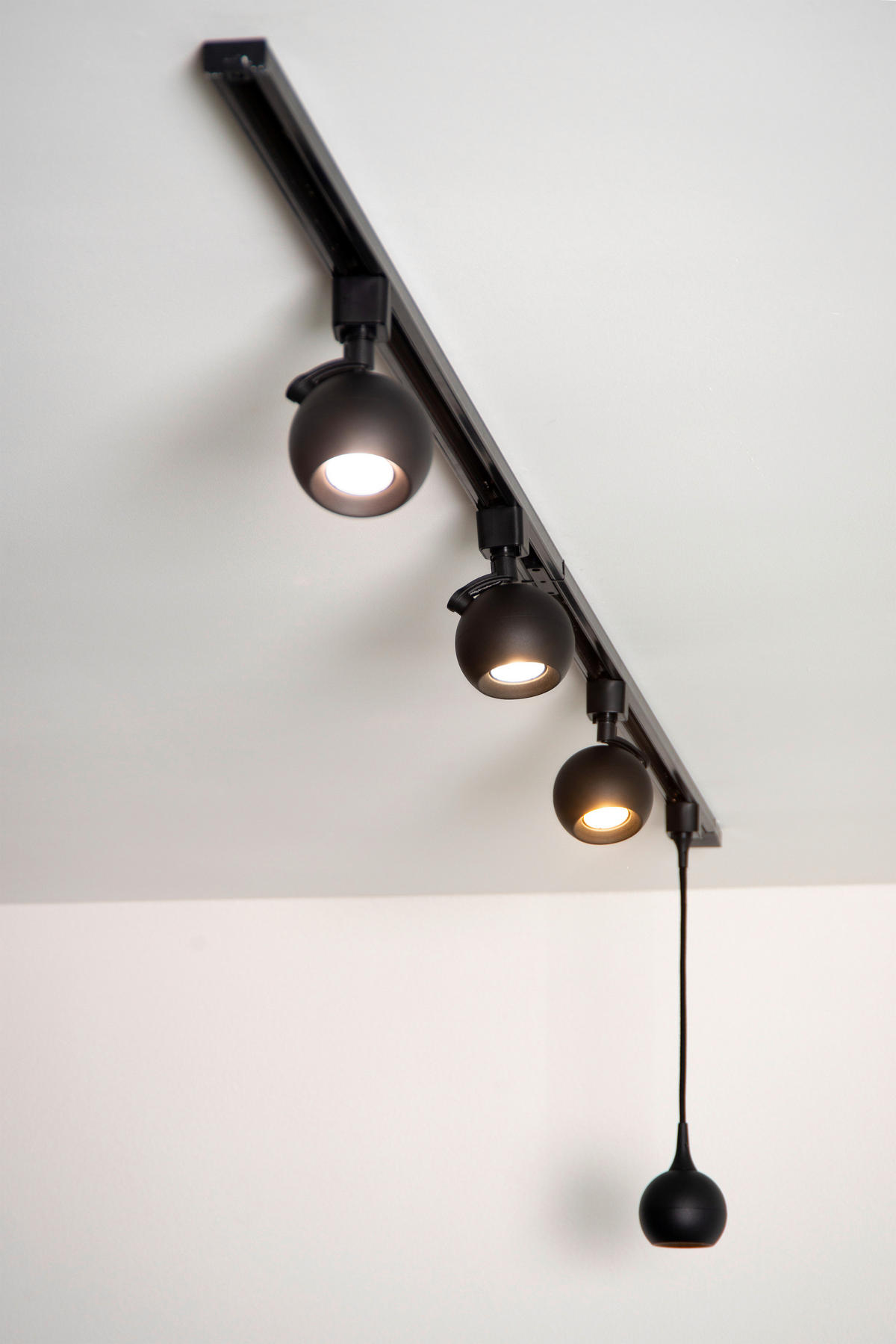 SCHIENENSYSTEM Track 9/9/12.8 cm   - Schwarz, Basics, Metall (9/9/12.8cm) - Lucide