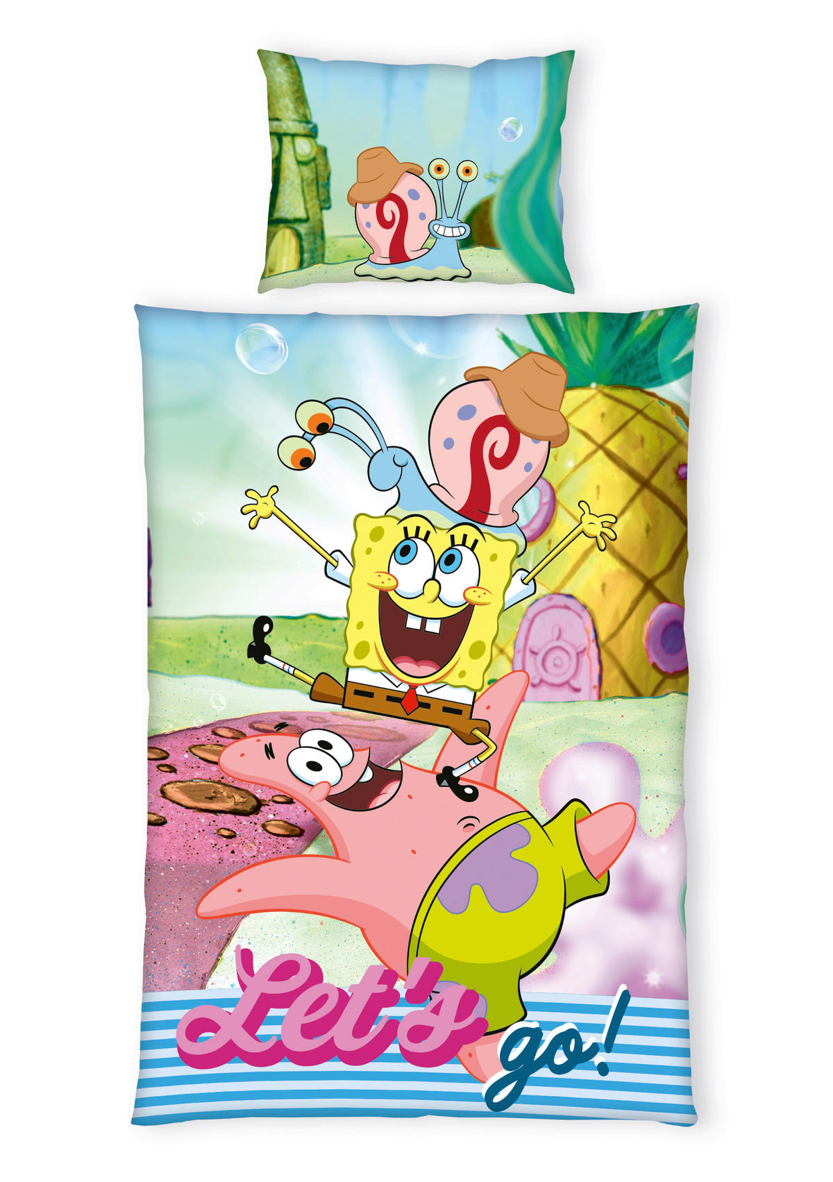 DEČJA POSTELJINA SPONGEBOB 140/200 cm renforcé tkanina višebojna  - višebojna, Konvencionalno, tekstil (140/200cm) - Sponge Bob