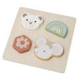 PUZZLE - Blau/Rot, Basics, Holzwerkstoff (14,9/14,9/1,6cm) - My Baby Lou