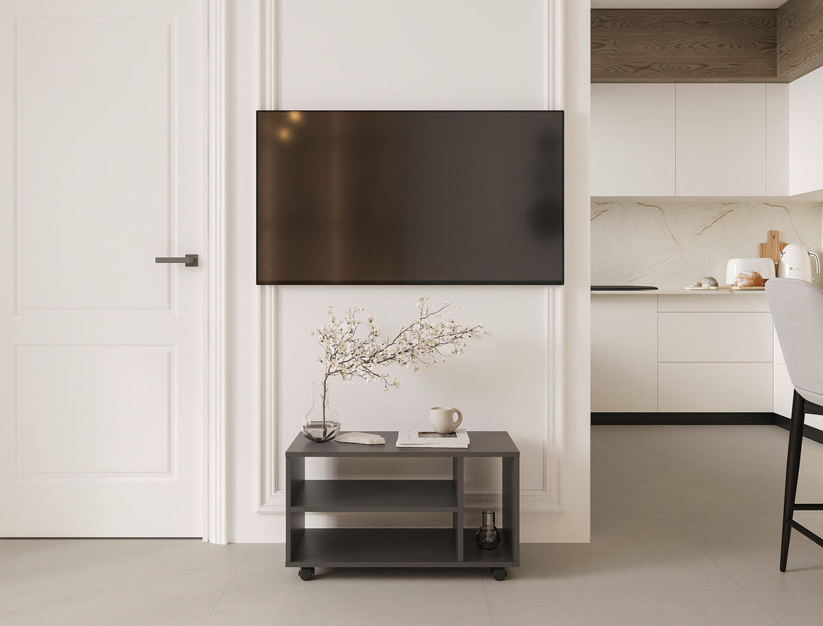TV-ELEMENT  in 73,5/42/33,5 cm  - Anthrazit, Basics, Holzwerkstoff (73,5/42/33,5cm) - Boxxx