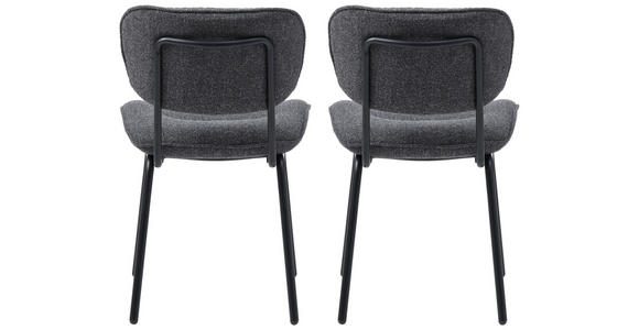 STUHL-SET 2 Stück  Bouclé  Grau  - Grau, MODERN, Textil/Metall (50/98/50cm) - Carryhome