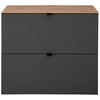 HÄNGESCHUHSCHRANK Graphitfarben, Eiche Artisan  - Schwarz/Graphitfarben, MODERN, Holzwerkstoff/Metall (100/84/37cm) - Voleo