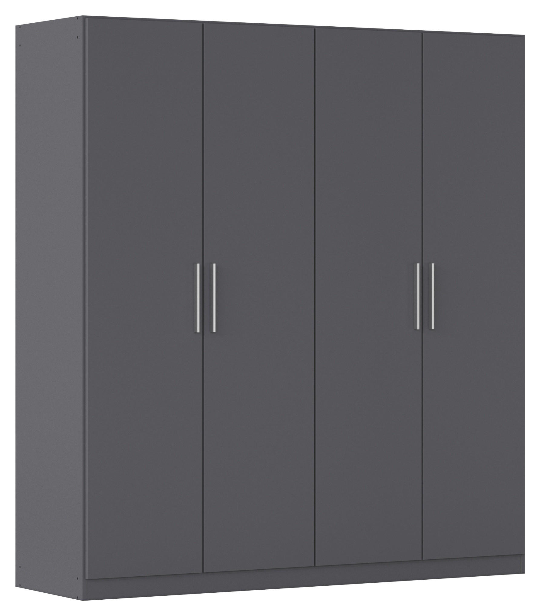 DREHTÜRENSCHRANK 181/197/54 cm,  in Grau, 4 Tür(en)  - Alufarben/Grau, KONVENTIONELL, Holzwerkstoff/Kunststoff (181/197/54cm) - home24