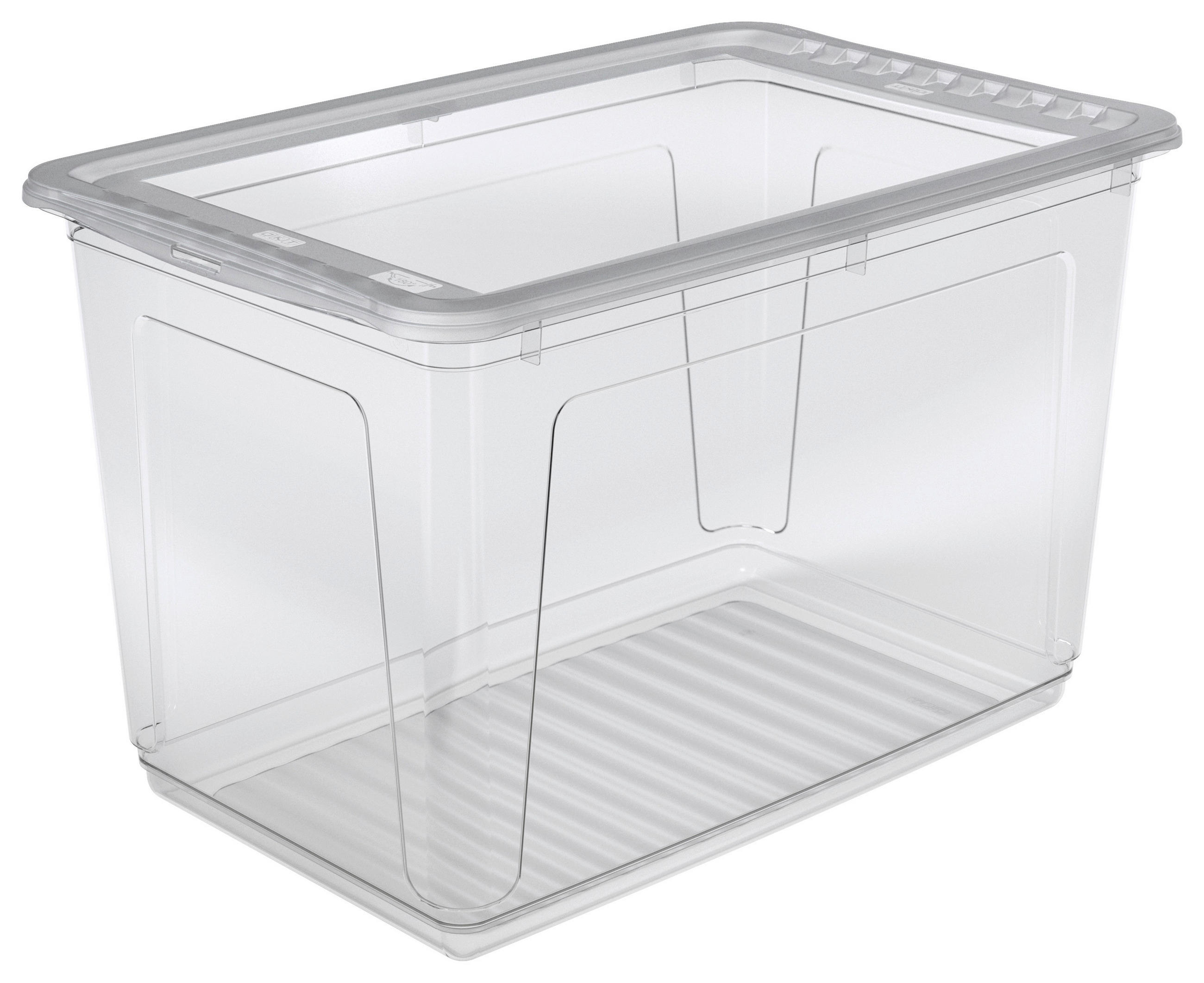 BOX MIT DECKEL    59/39/35 cm  - Transparent, Basics, Kunststoff (59/39/35cm)