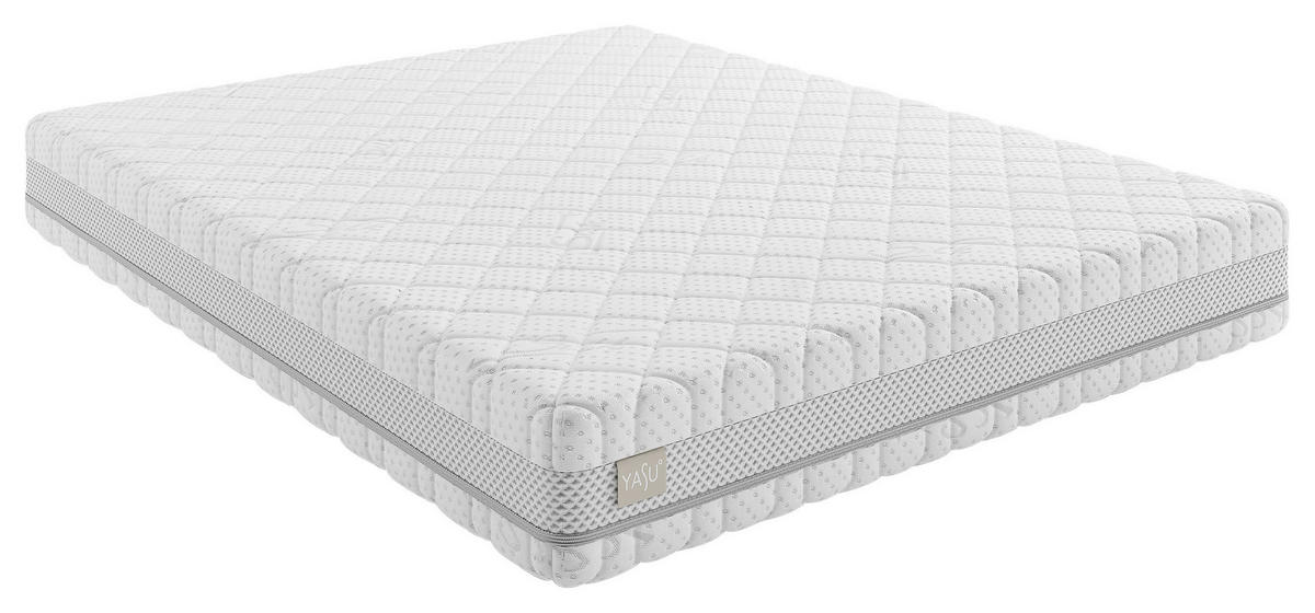 WENDEMATRATZE 200/200 cm, Höhe ca.: 24 cm, H3 + H3 = fest,  - Weiß, Basics, Textil (200/200cm) - Chameo