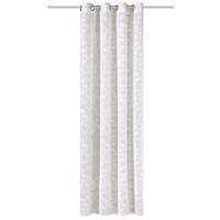 ÖSENVORHANG halbtransparent  - Weiß, Basics, Textil (140/245cm)