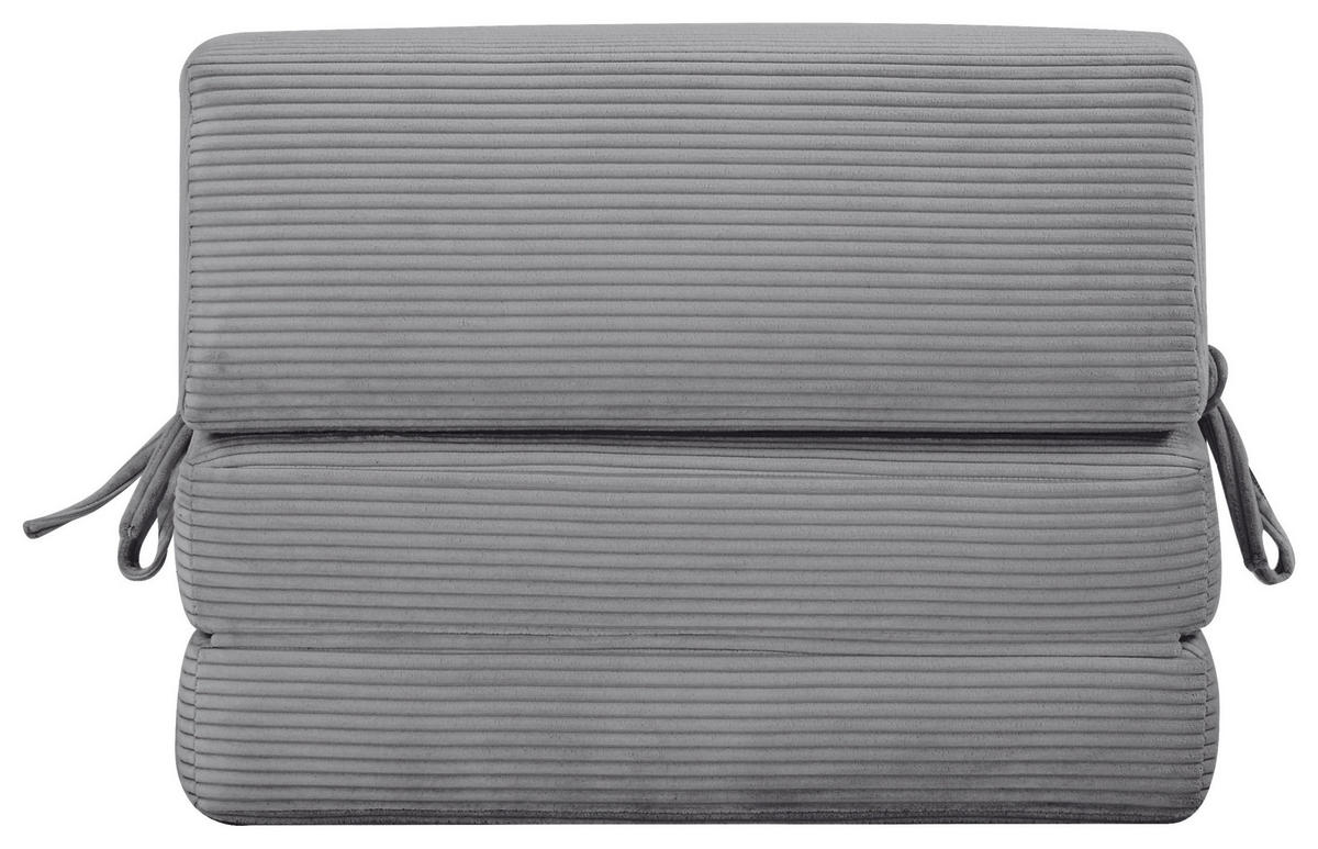 SCHLAFSESSEL in Cord Hellgrau  - Hellgrau, Design, Textil/Metall (75/58/80cm) - Livetastic