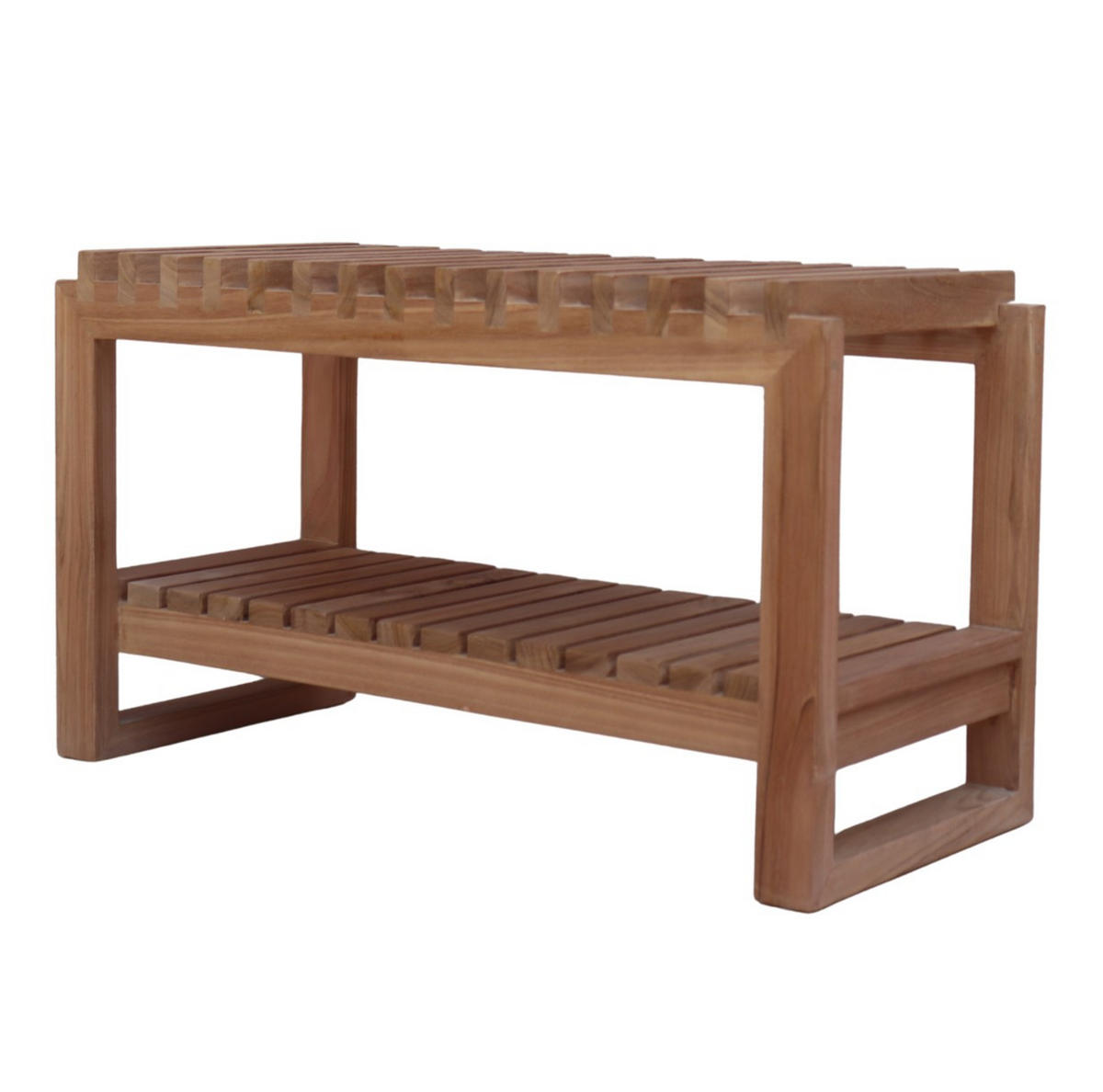 HOCKER Teakholz Naturfarben  - Naturfarben, Design, Holz (80/35/46cm) - Livetastic