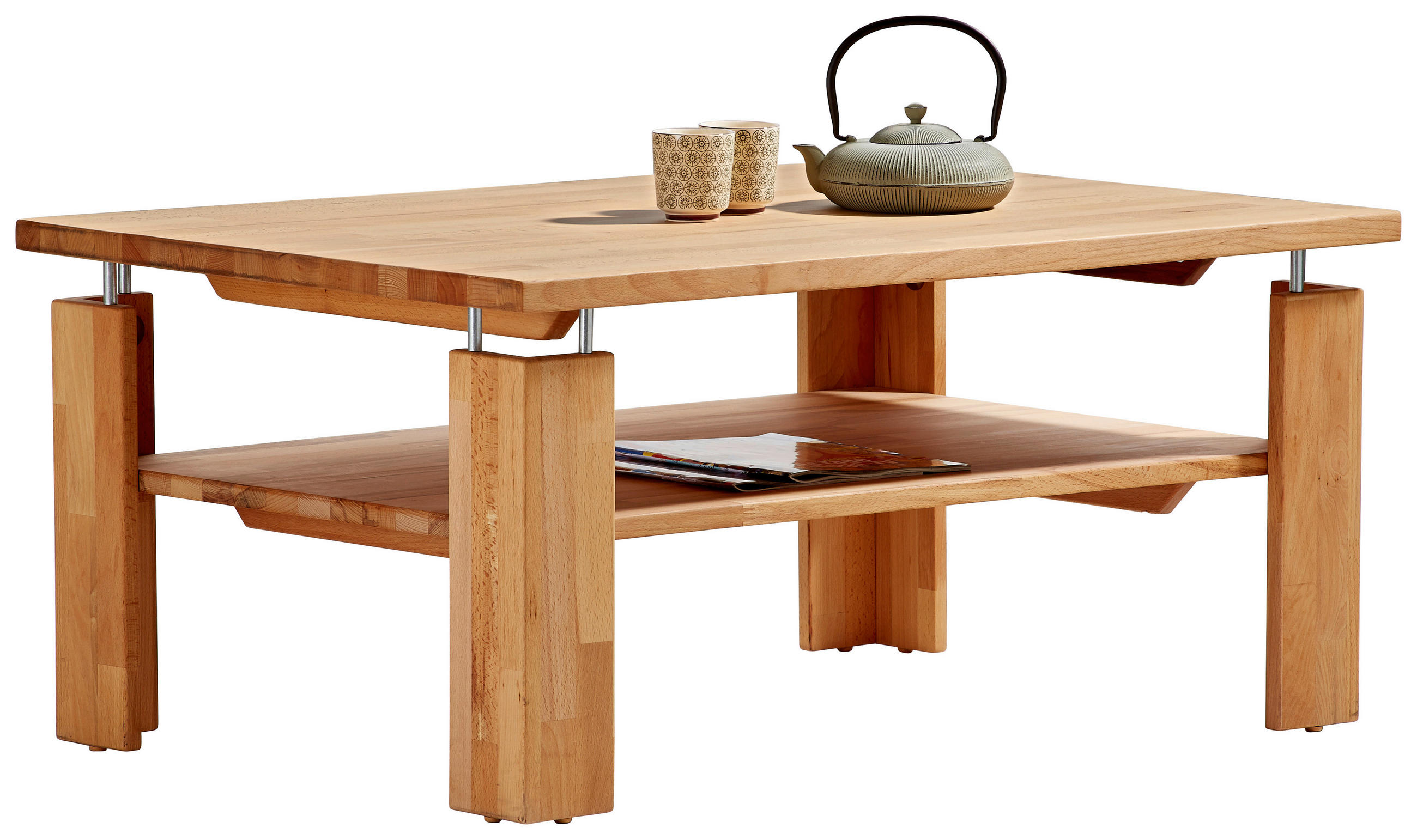 Carryhome Couchtisch Kernbuche 68x45x100 cm