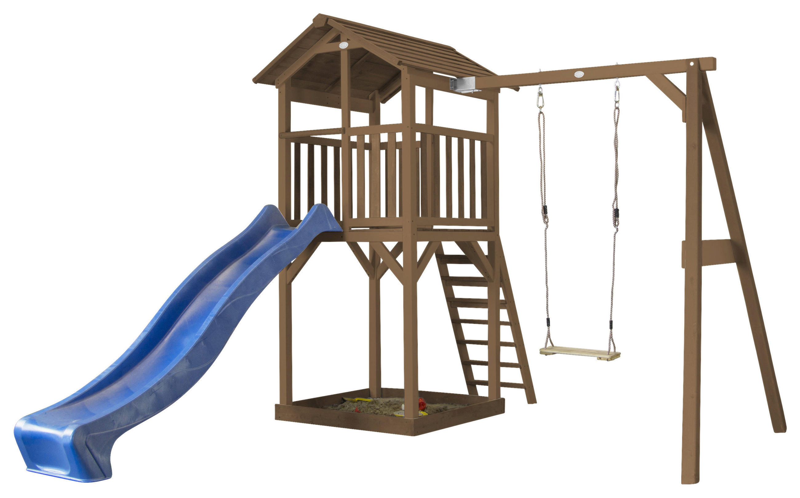 AXI BEACH TOWER SINGLE SWING - Blau/Braun, KONVENTIONELL, Holz (284/242/349cm)