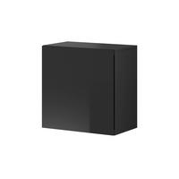 VITRINE  in Schwarz, Schwarz Hochglanz  - Schwarz Hochglanz/Schwarz, Design, Holzwerkstoff (50/50/30cm) - Livetastic