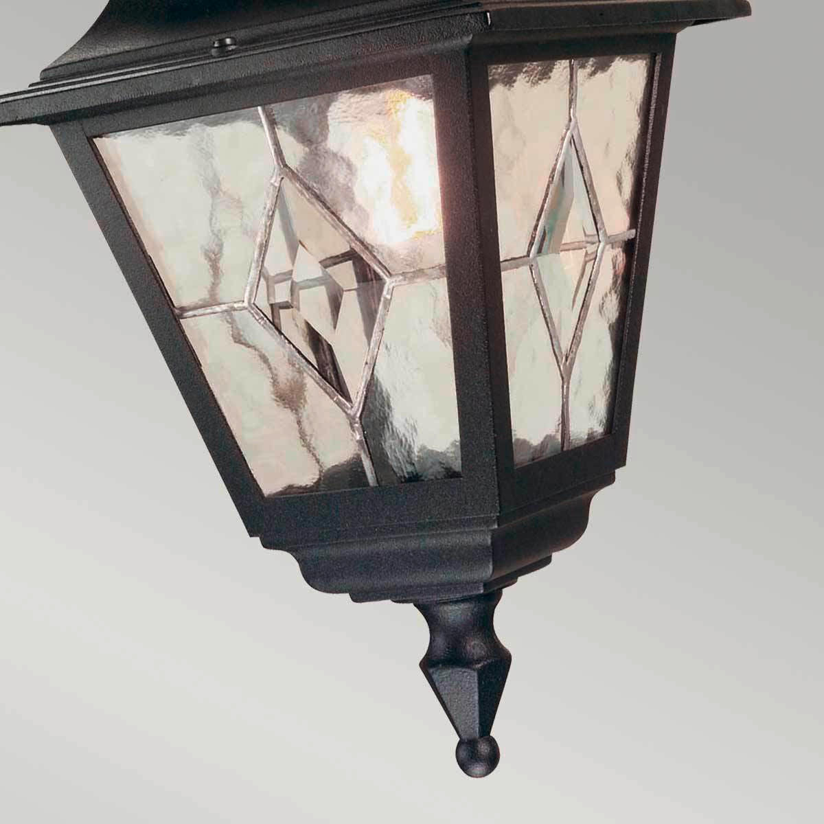 AUSSENHÄNGELEUCHTE - Schwarz, Konventionell, Glas/Metall (39,5/18,4/18,4cm) - Elstead Lighting